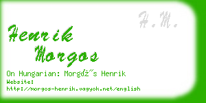 henrik morgos business card